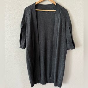 All Saints Charcoal Open-Front Cardigan